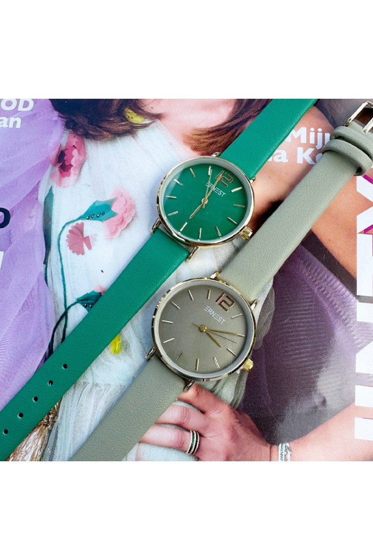 Ernest horloge Gold-Cindy-Mini SS24 groen