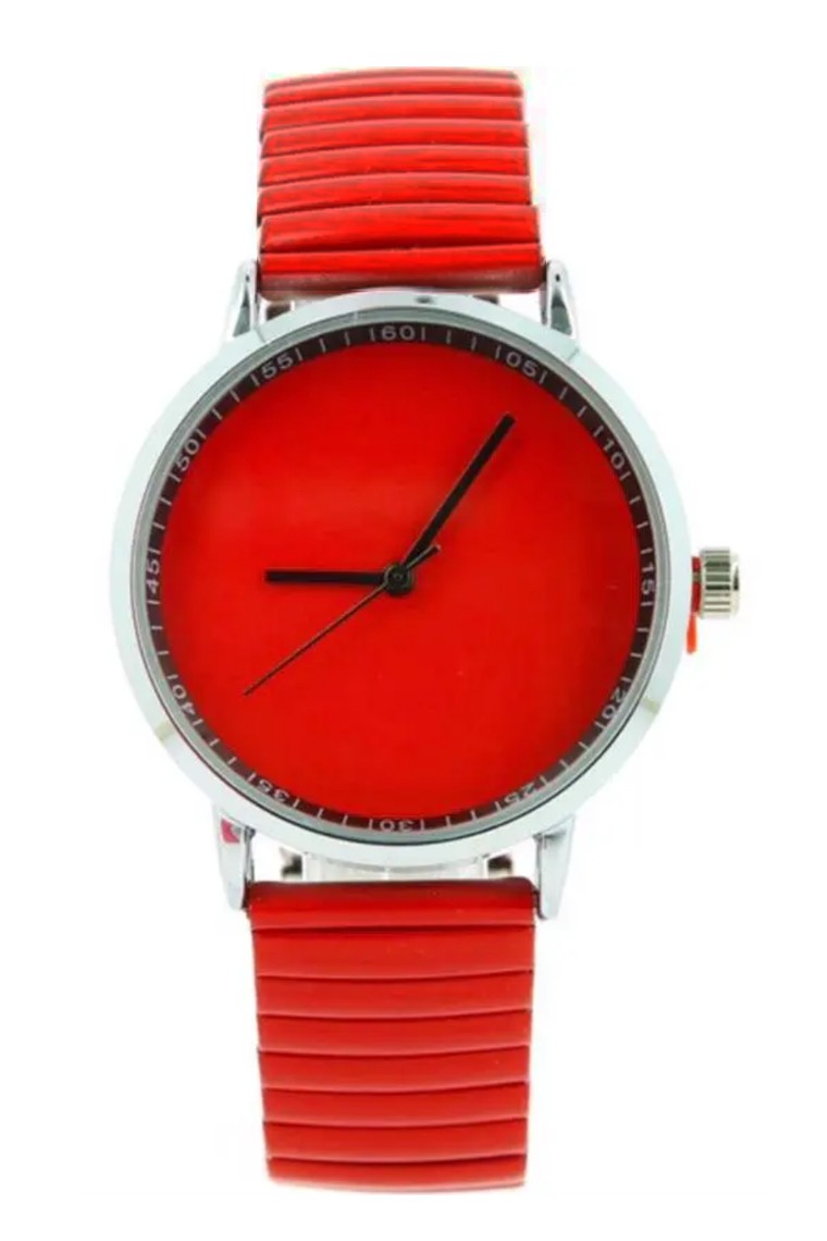 Ernest horloge "Fancy Plain" rood