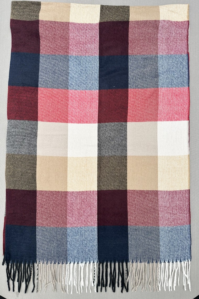 Sjaal "JUNA" bordeaux-blauw