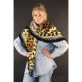 Omslagdoek "Leopard-Luxury" camel