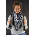 Omslagdoek "Leopard-Luxury" zwart-grijs