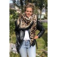 Omslagdoek "Leopard-Luxury" taupe