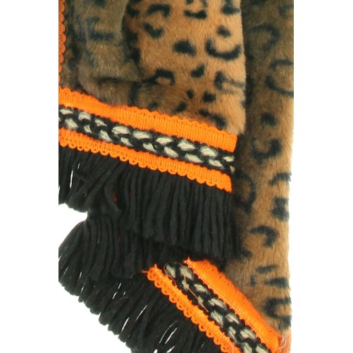 Omslagdoek "Long Leopard" bruin