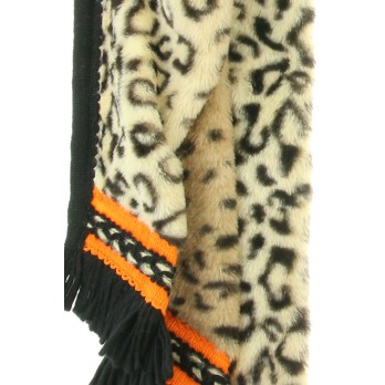 Omslagdoek "Long Leopard" beige