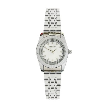 Ernest horloge "Stylistic" silver-white marble