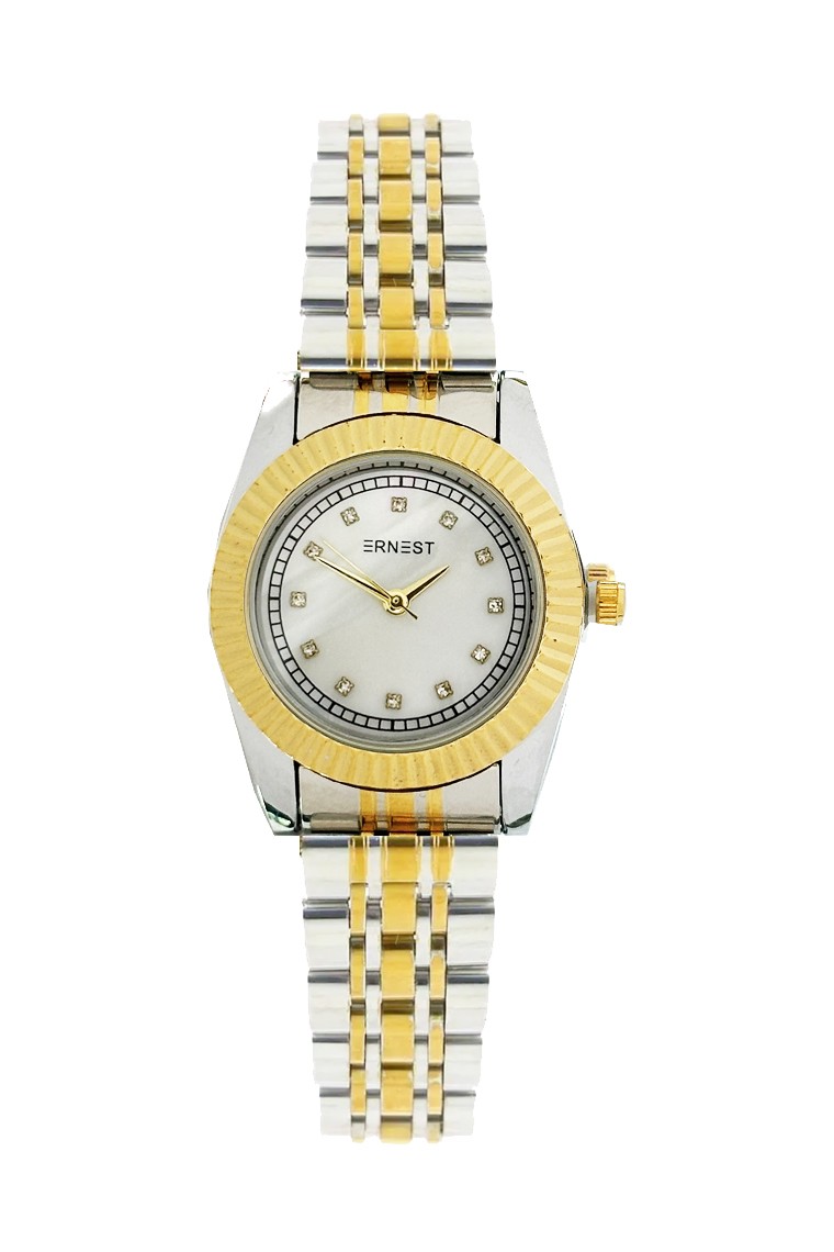 Ernest horloge "Stylistic" bicolor-white marble