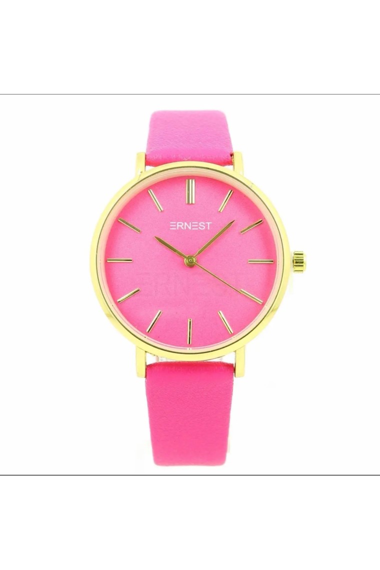 Ernest horloge Gold-Cindy Medium SS24 fuchsia Ernest horloge Gold-Cindy Medium SS24 fuchsia
