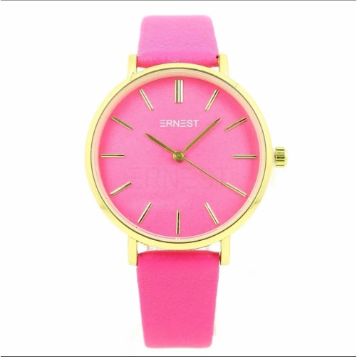Ernest horloge Gold-Cindy Medium SS24 fuchsia