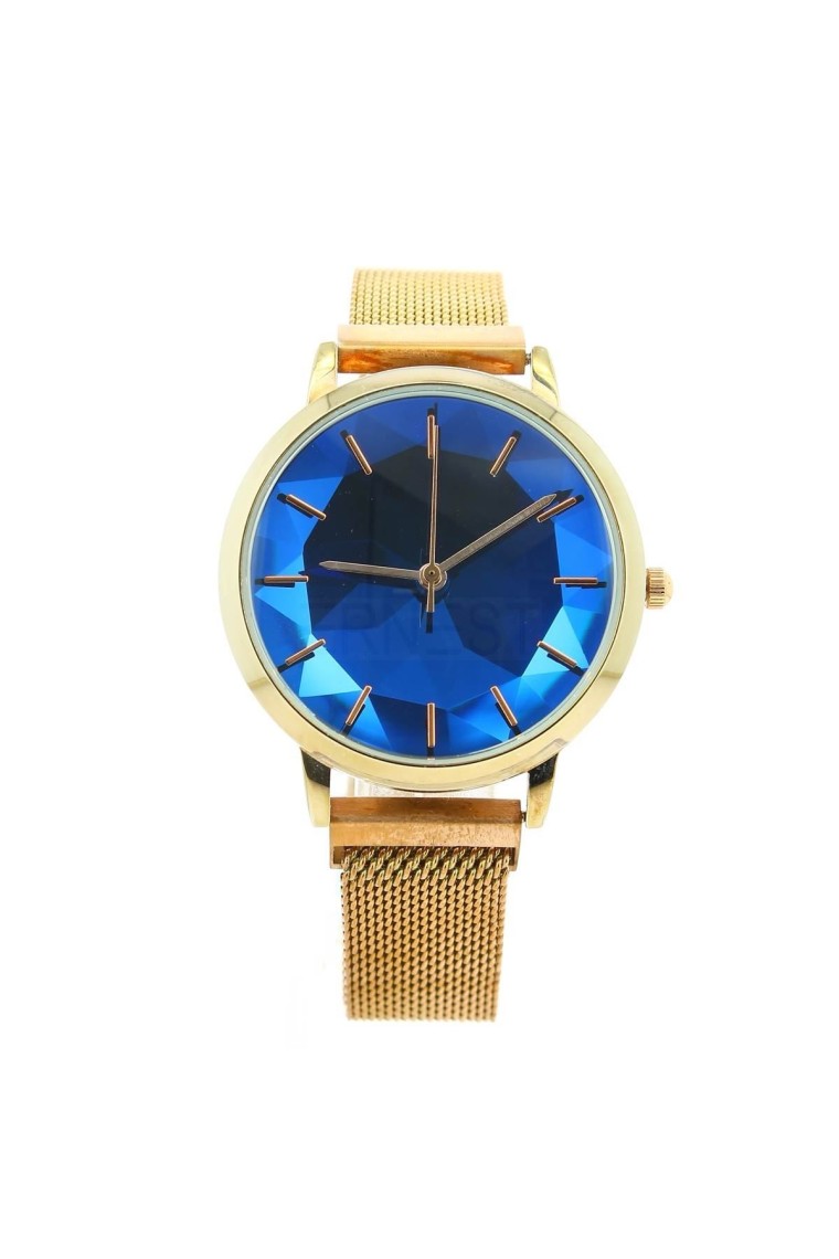 Ernest horloge "Metal magnet FENNA" rosé-blauw Ernest horloge "Metal magnet FENNA" rosé-blauw