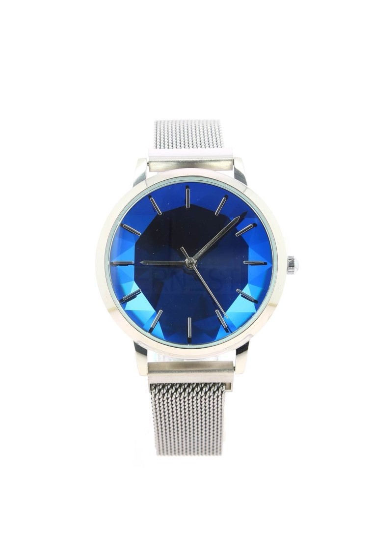 Ernest horloge "Metal magnet FENNA" zilver-blauw Ernest horloge "Metal magnet FENNA" zilver-blauw