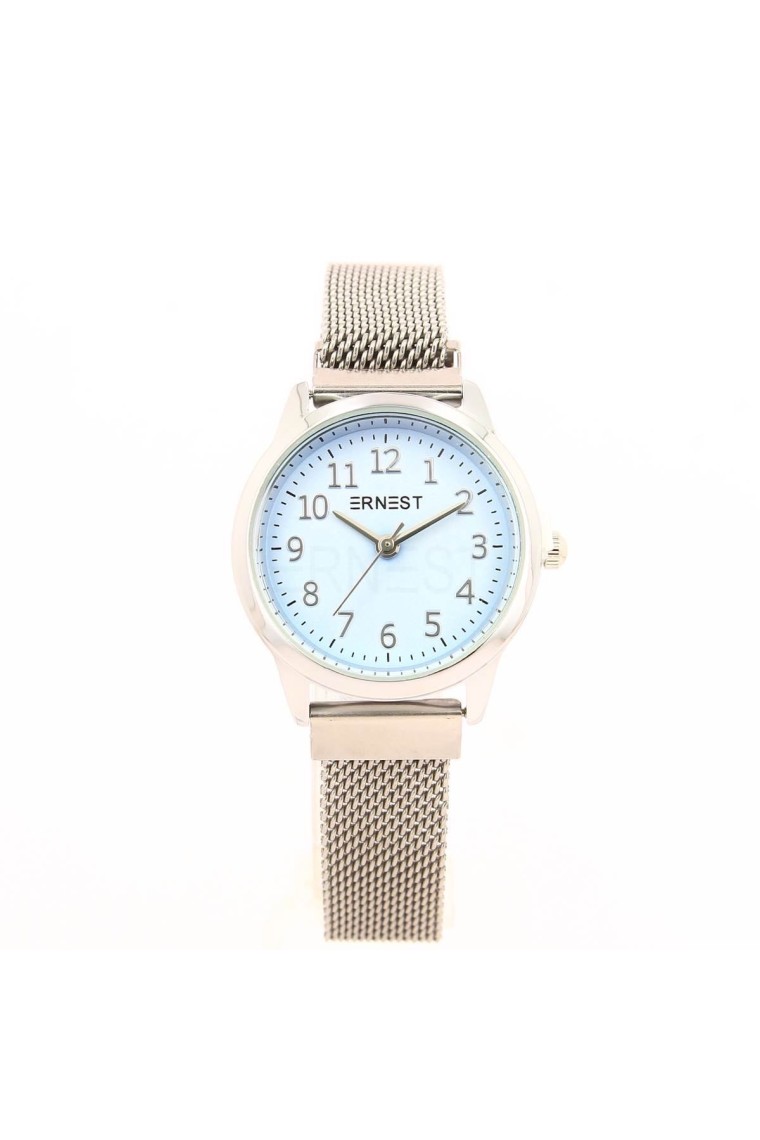 Ernest horloge ""Magnet Maya" zilver-lichtblauw Ernest horloge ""Magnet Maya" zilver-lichtblauw