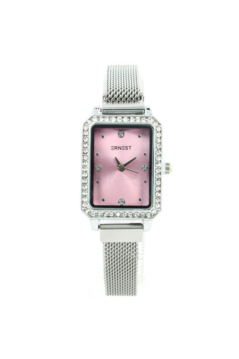 Ernest horloge ""Magnet Loua" zilver-pink Ernest horloge ""Magnet Loua" zilver-pink