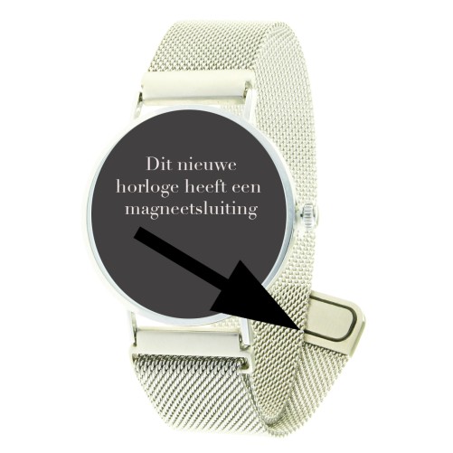Ernest horloge "Metal magnet FENNA" rosé-smaragd