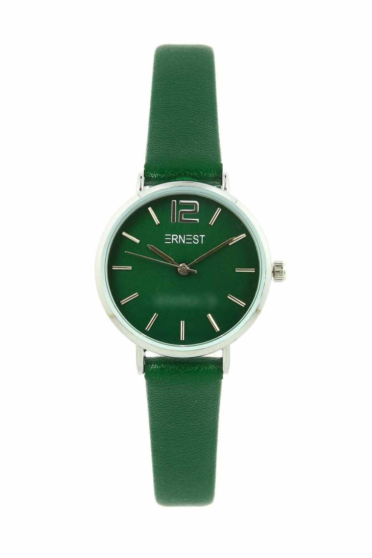 Ernest horloge Silver-Cindy-Mini FW25 donkergroen