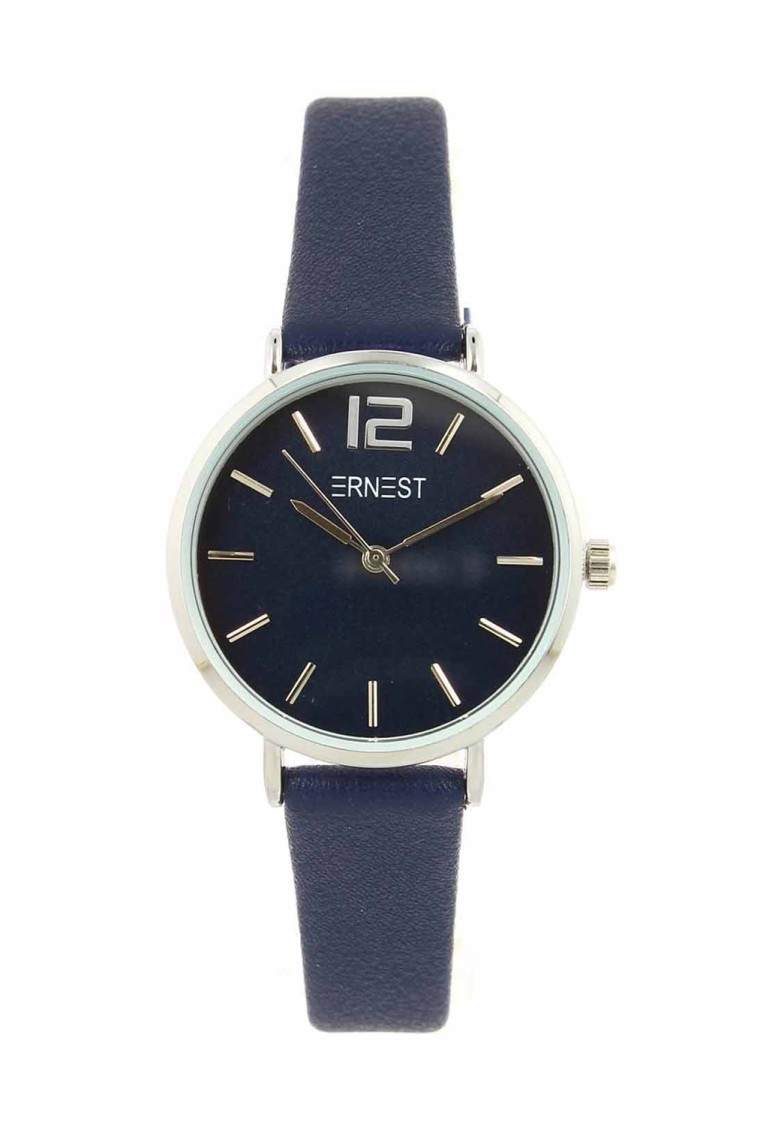 Ernest horloge Silver-Cindy Medium FW25 donkerblauw