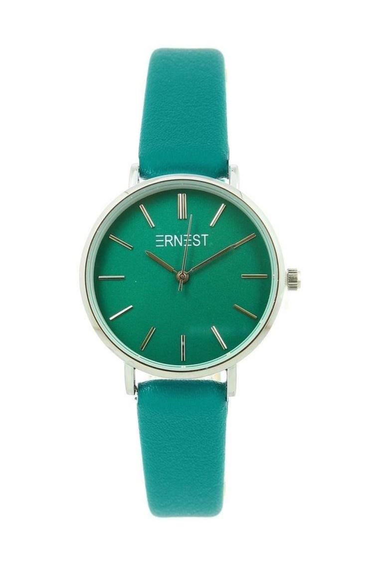 Ernest horloge Silver-Cindy Medium FW25 turquoise-blauw