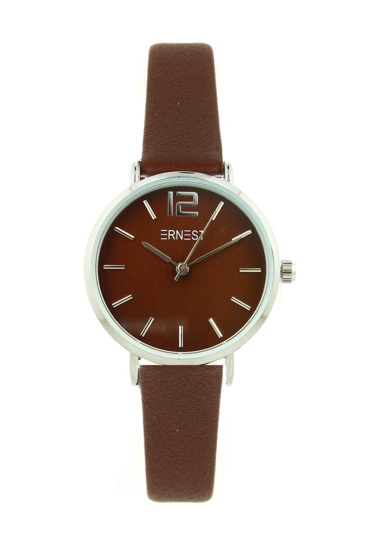 Ernest horloge Silver-Cindy Medium FW25 choco-shine