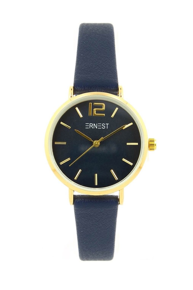 Ernest horloge Gold-Cindy Medium FW25 donkerblauw