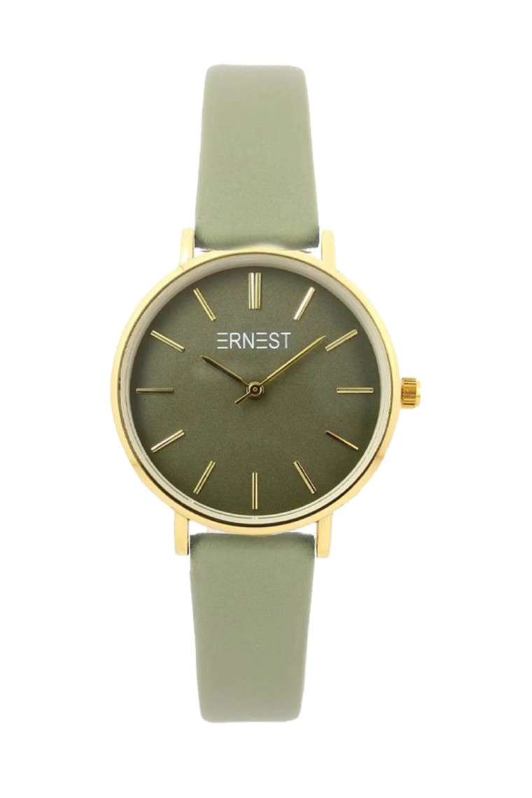 Ernest horloge Gold-Cindy Medium FW25 amandelgroen