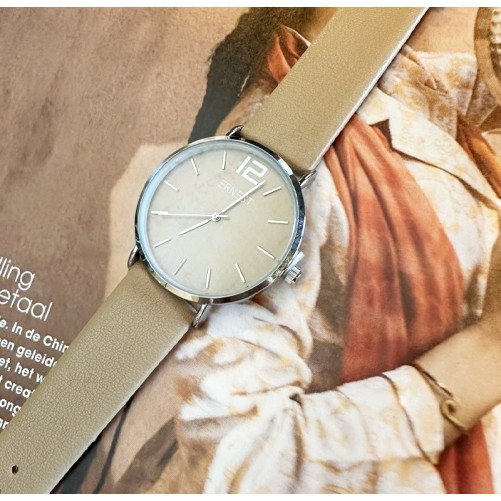 Ernest horloge Silver-Cindy FW25 beige