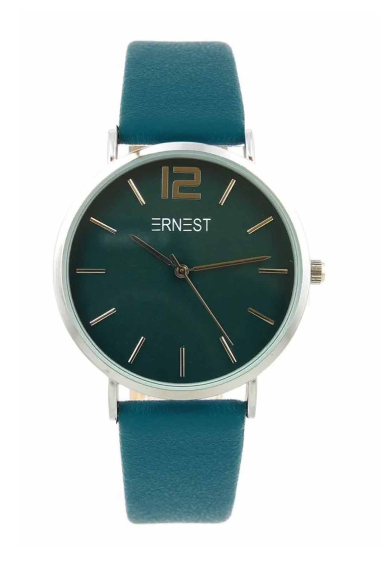 Ernest horloge Silver-Cindy FW25 turquoise-blauw