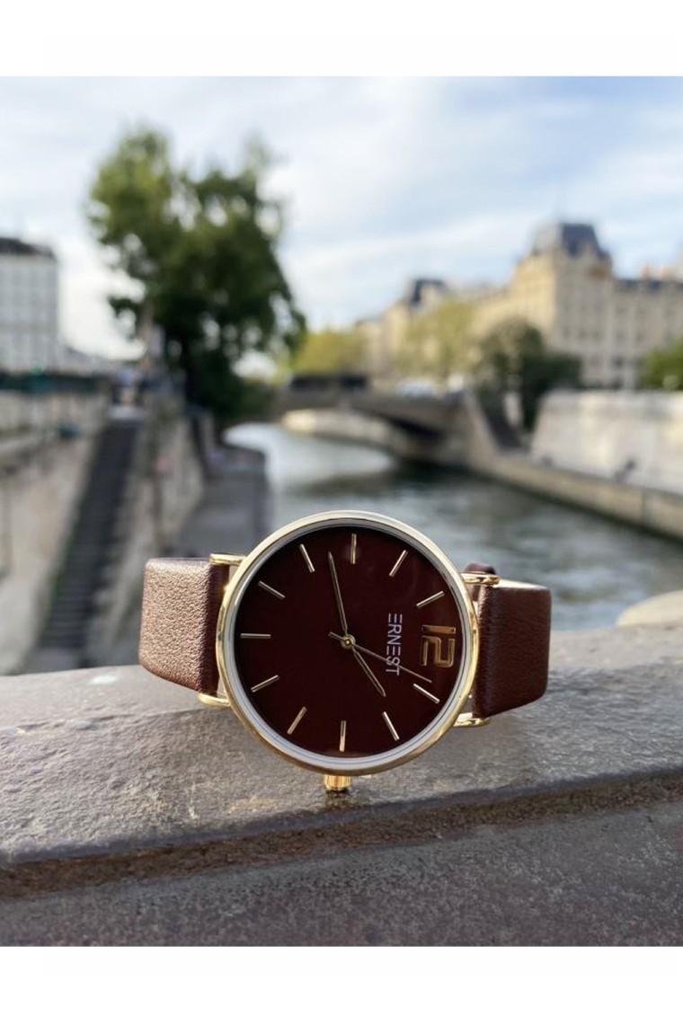 Ernest horloge Gold-Cindy FW25 zacht-choco Ernest horloge Gold-Cindy FW25 zacht-choco