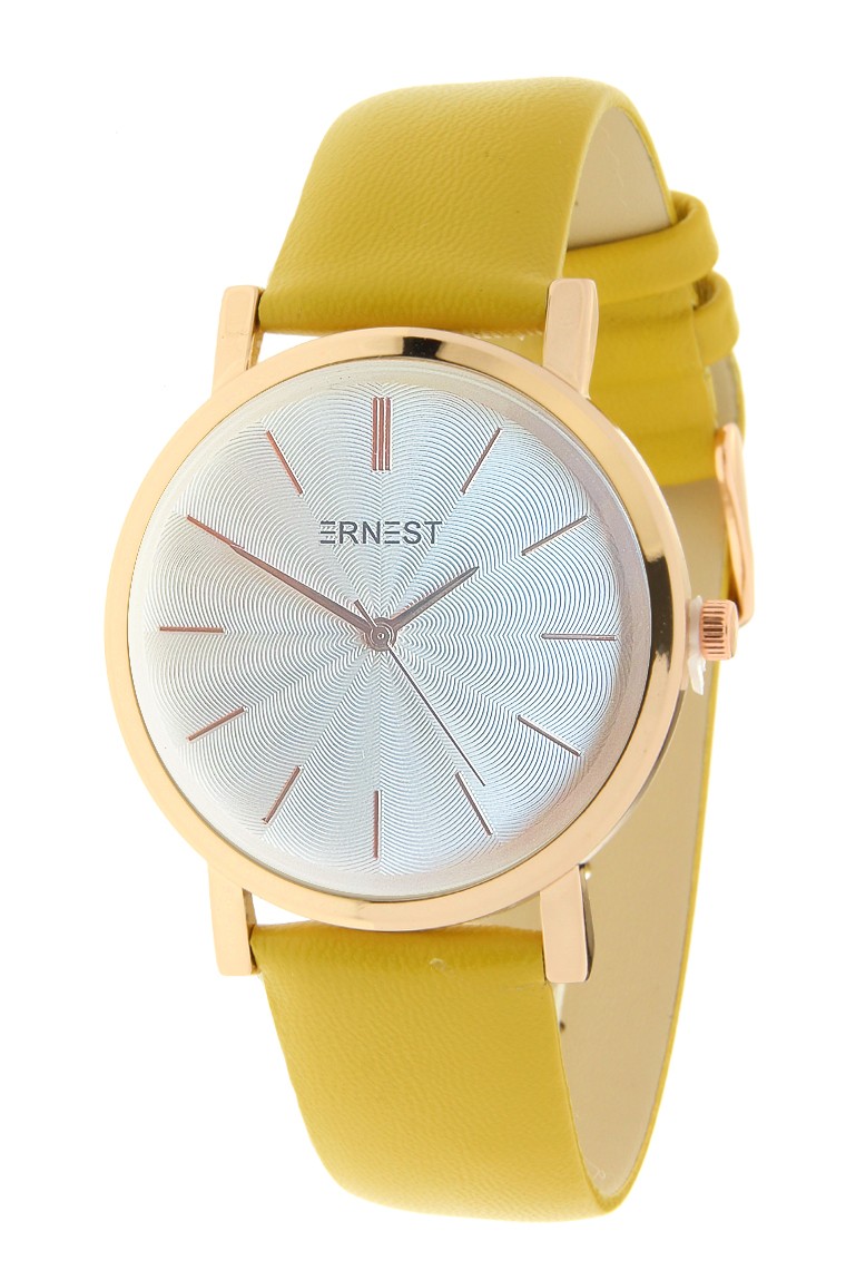 Ernest horloge "Rosé-Andrea" mostard Ernest horloge "Rosé-Andrea" mostard