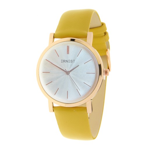 Ernest horloge "Rosé-Andrea" mostard