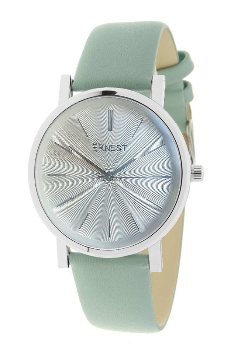 Ernest horloge "Silver-Andrea" zachtgroen-blauw