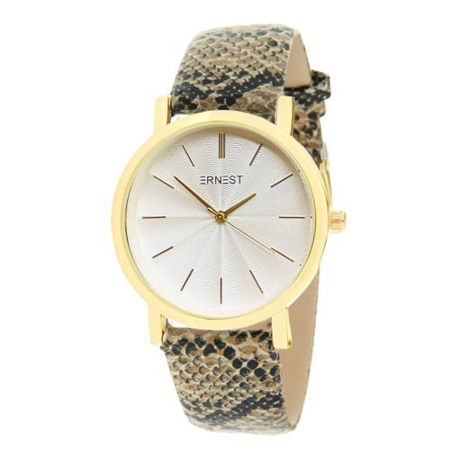 Ernest horloge "Gold-Andrea" lizard beige