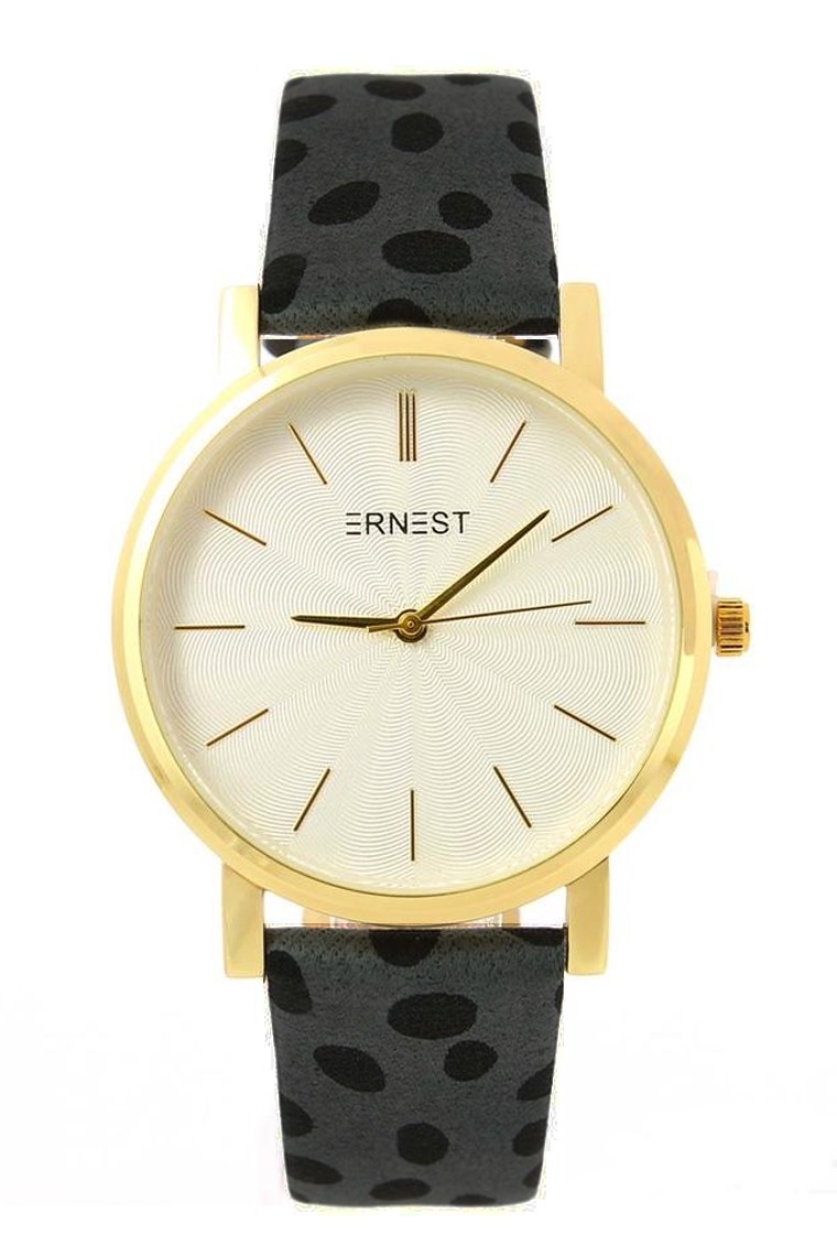 Ernest horloge "Gold-Andrea-Dots" zwart