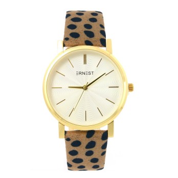 Ernest horloge "Gold-Andrea-Dots" beige