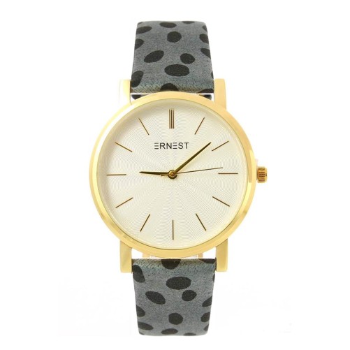 Ernest horloge "Gold-Andrea-Dots" grijs