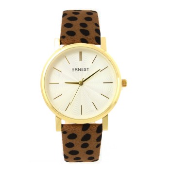 Ernest horloge "Gold-Andrea-Dots" bruin