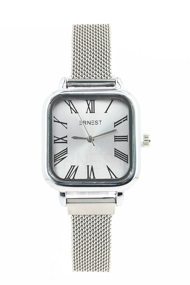 Ernest horloge ""Magnet Florice" zilver-zilver