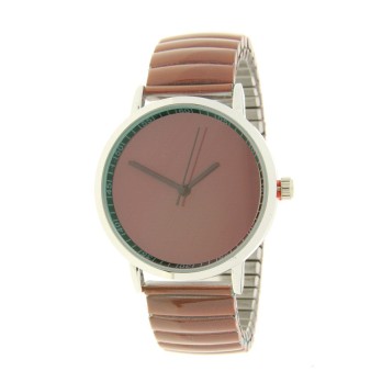 Ernest horloge "Fancy Plain" roestbruin