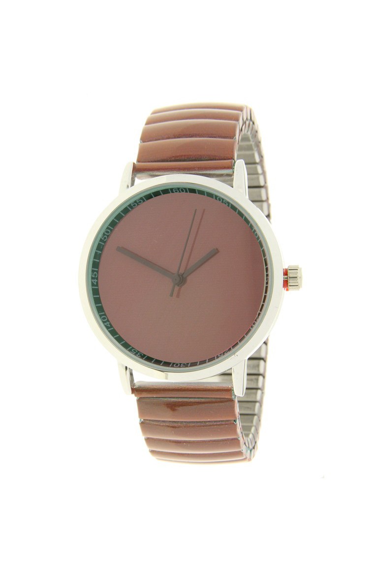 Ernest horloge "Fancy Plain" roestbruin