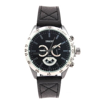 Ernest herenhorloge "Timber" zwart