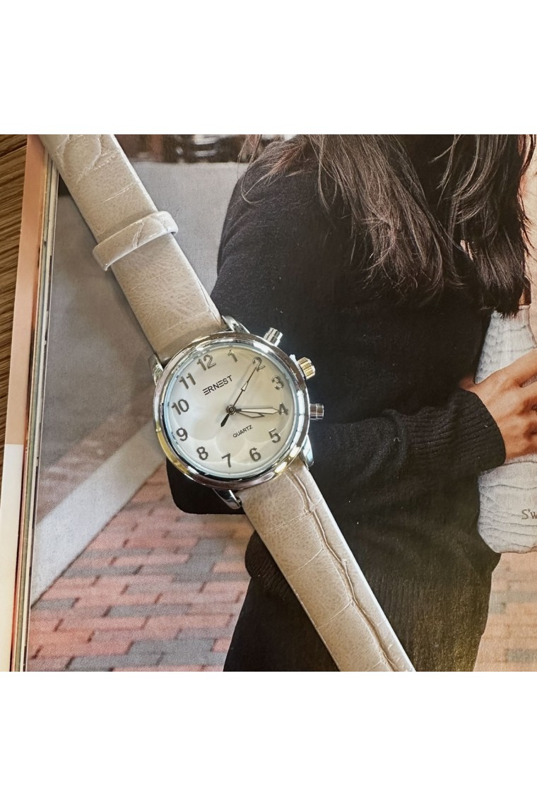 Ernest horloge ""Coco" beige