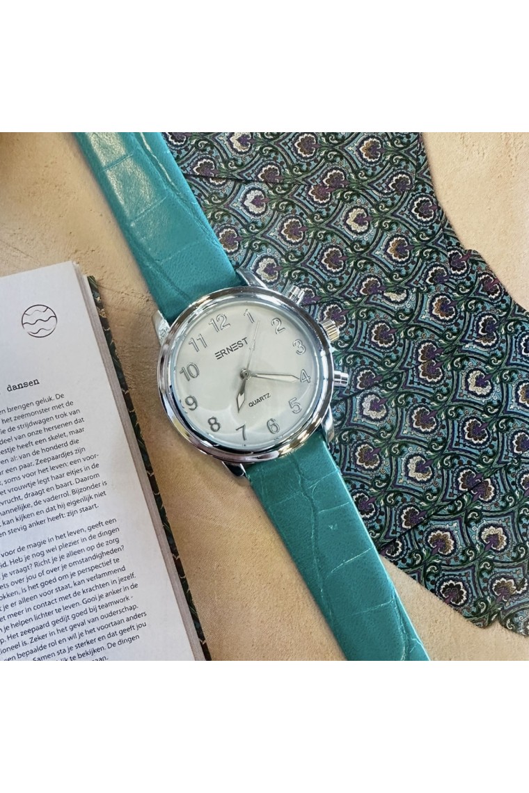 Ernest horloge ""Coco" turquoise Ernest horloge ""Coco" turquoise