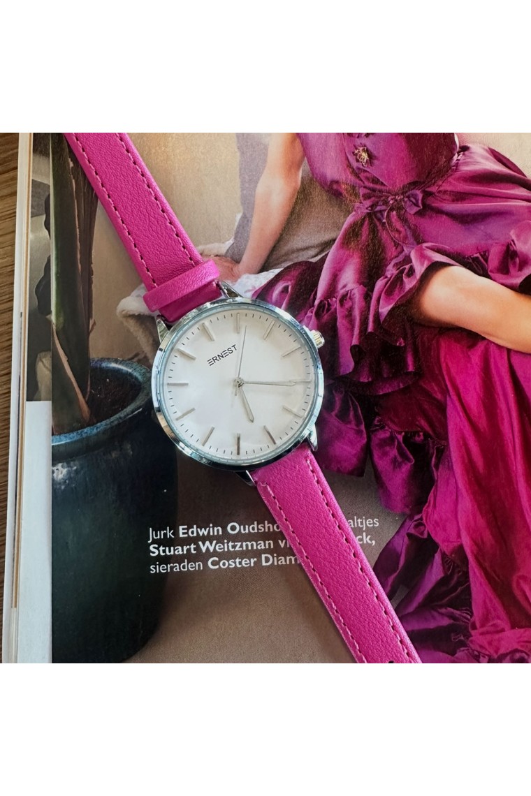 Ernest horloge "Lotus" fuchsia