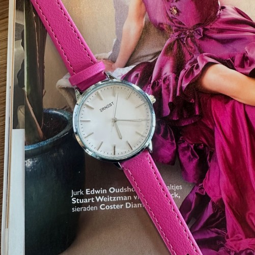 Ernest horloge "Lotus" fuchsia