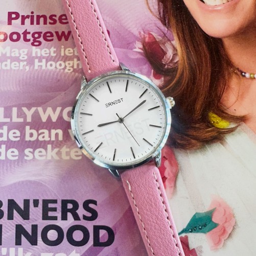 Ernest horloge "Lotus" pink