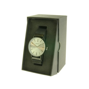 Ernest horloge "Lechita-magnet" zwart-zilver