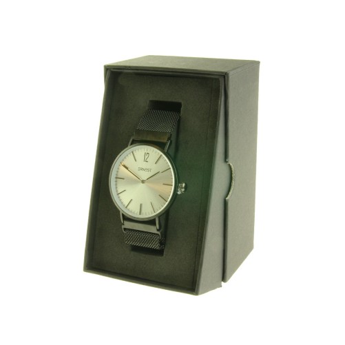 Ernest horloge "Lechita-magnet" zwart-zilver
